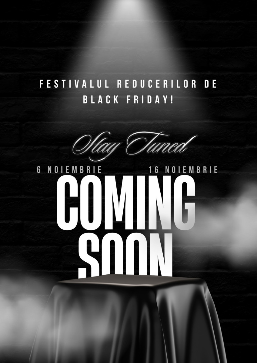 Black and White Bold Coming Soon Poster